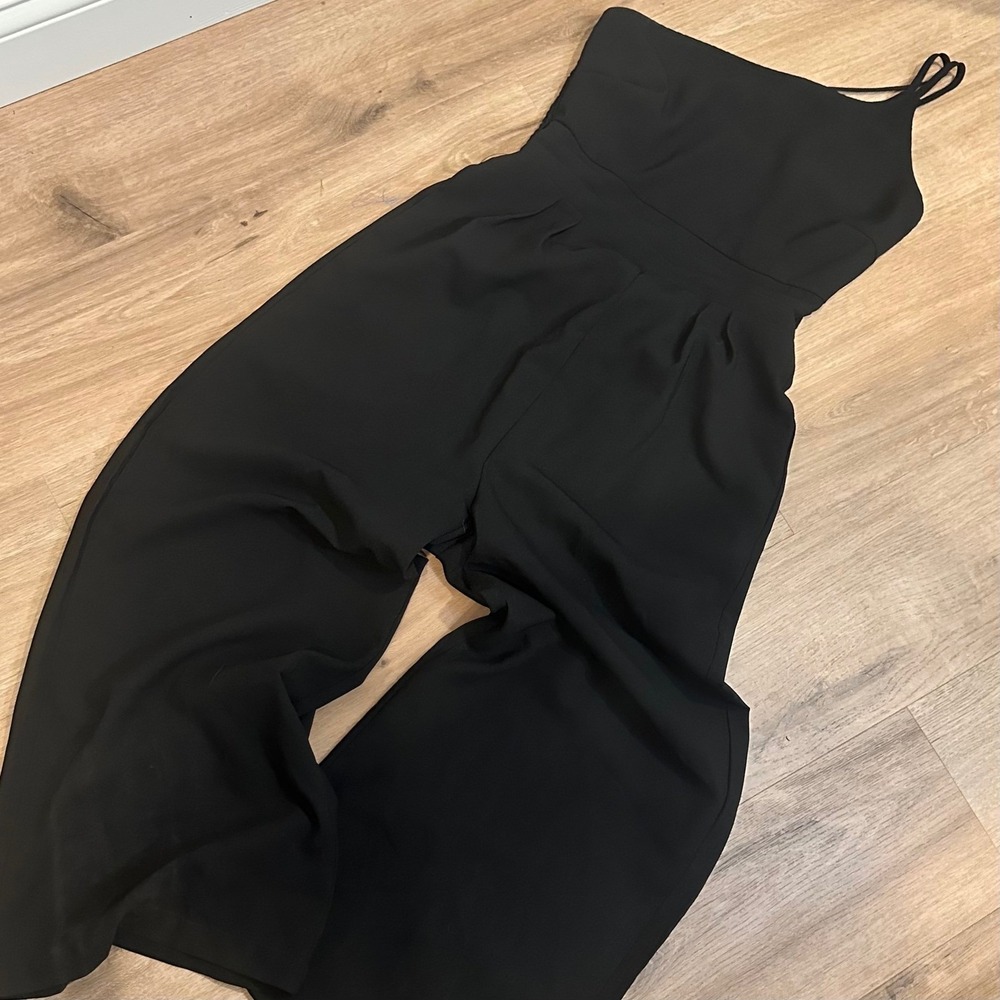 PRETTYGARDEN Jumpsuit Women Size M Black One Shoulder Wide Leg Elegant Formal - Picture 2 of 16